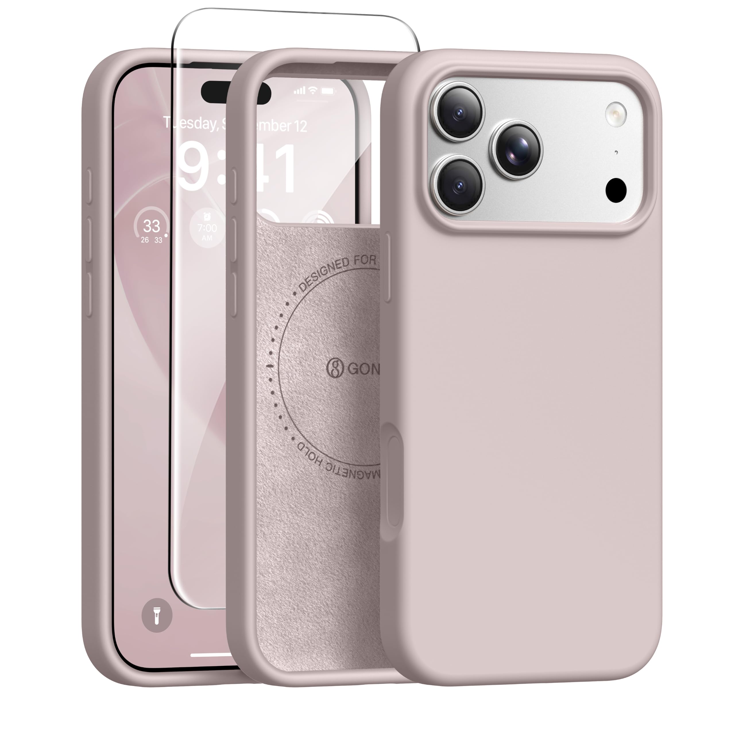 GONEZ for iPhone 18 Pro Case/iPhone 17 Pro Case, Light Taro