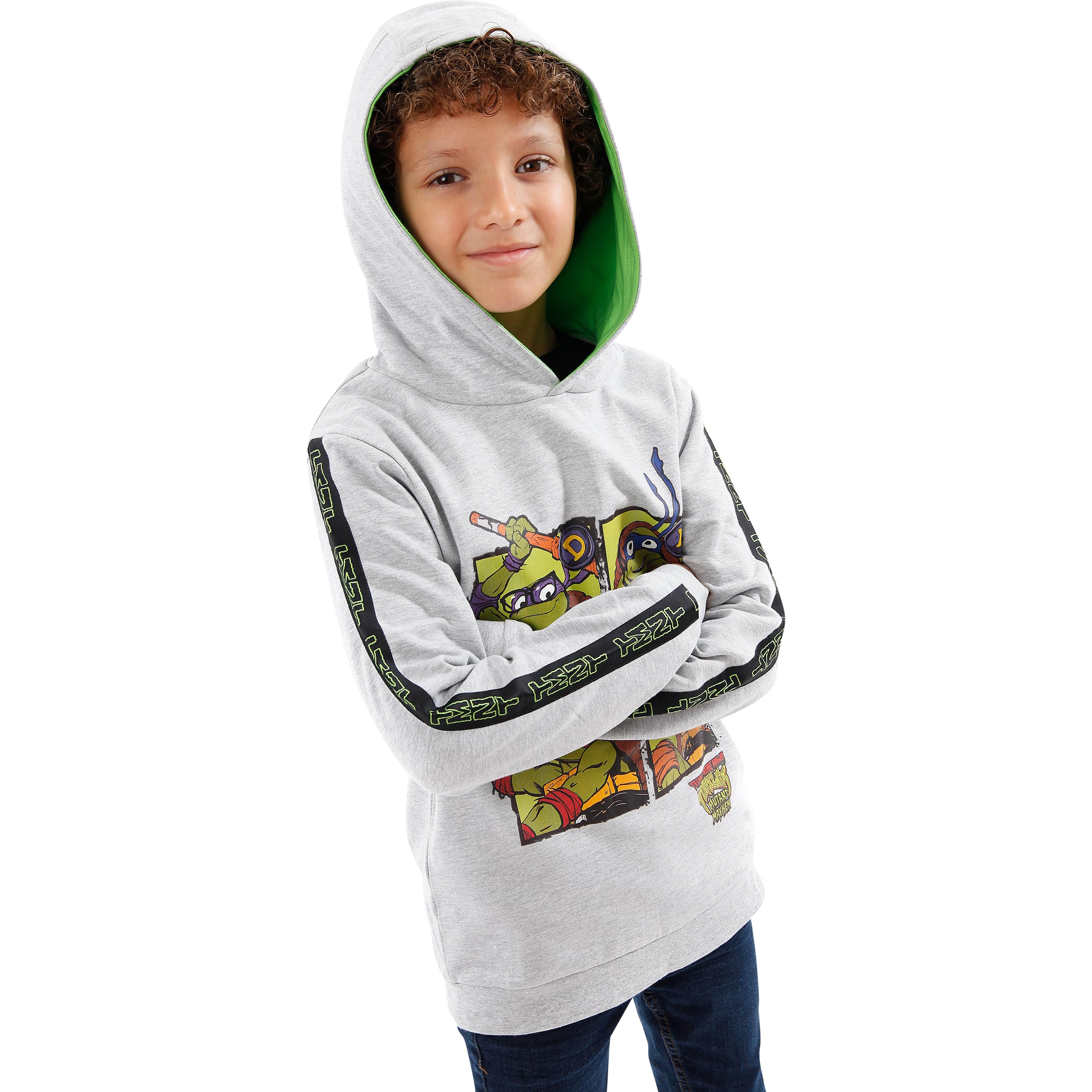 Sudadera para Niños de Las Tortugas Ninja Mutantes Adolescentes | Sudadera con Leonardo, Donatello, Raphael y Michelangelo | Tallas de 5 a 13 Años | Merchandising Oficial de TMNT