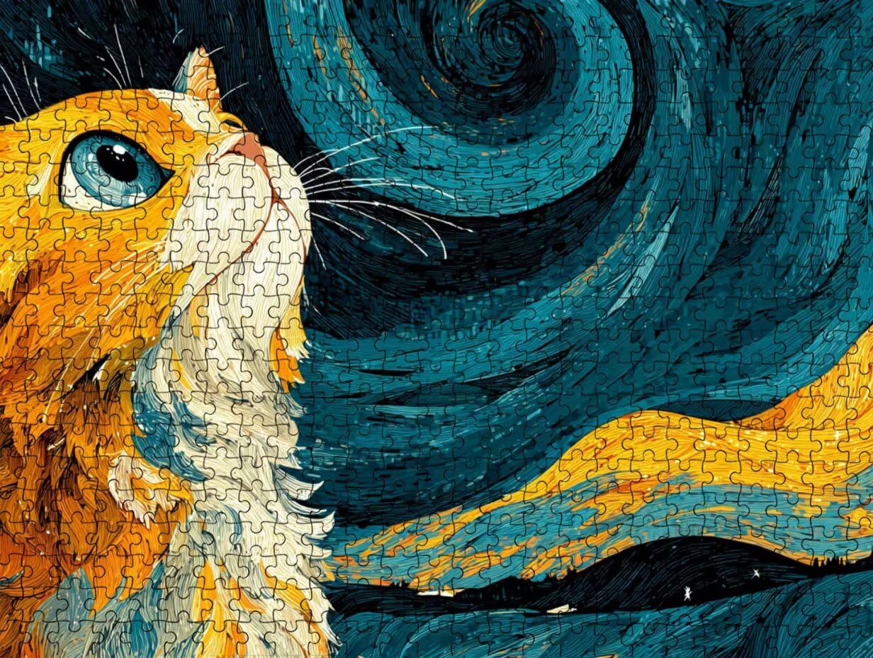 Puzzle 3000 para Adultos, Gato Estrellado, Rompecabezas Clásicos LDYQS7-622