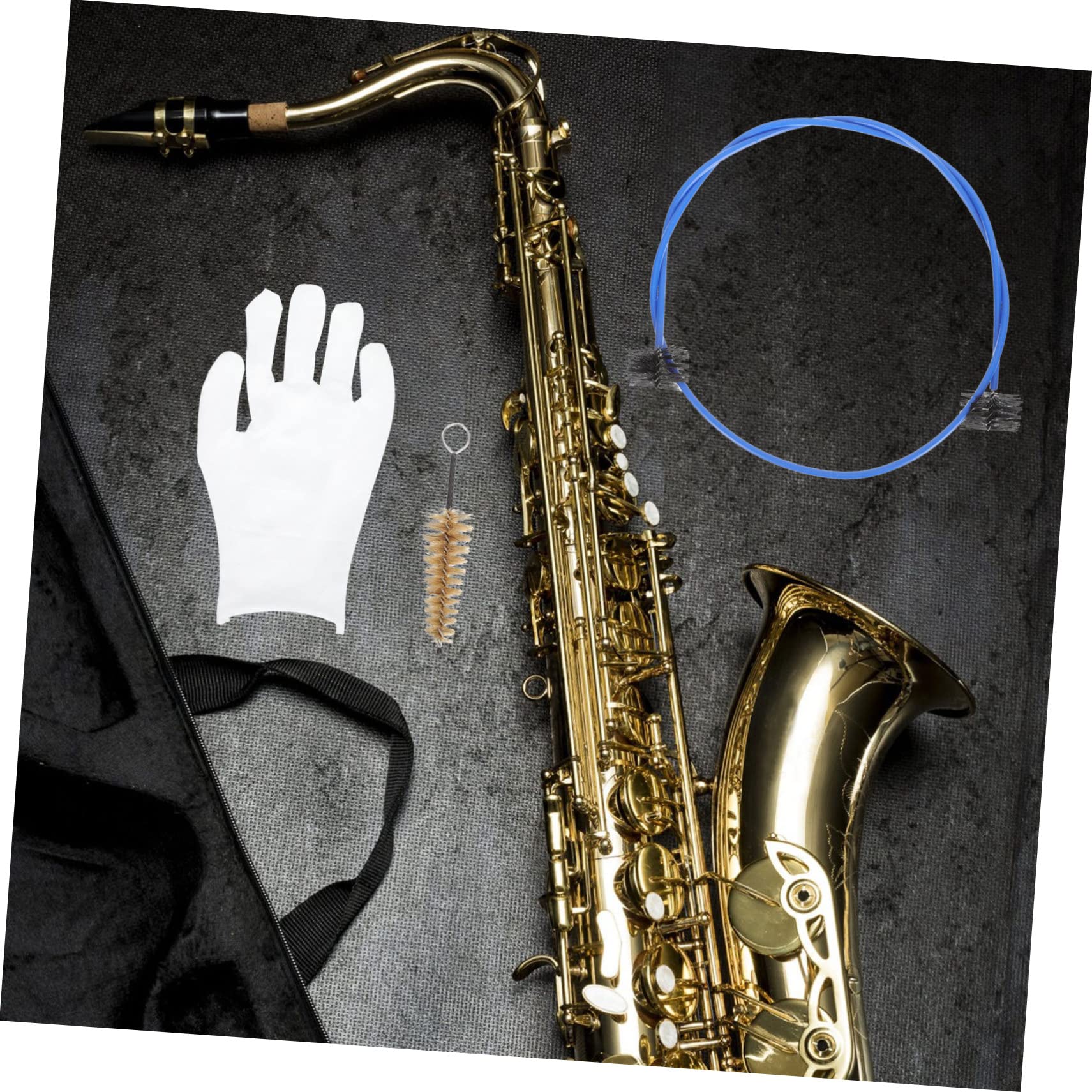 Toyvian 3juegos Limpieza Para Trompetas y Viento Incluye Cepillos Soporte y Accesorios Para Músicos y Estudiantes
