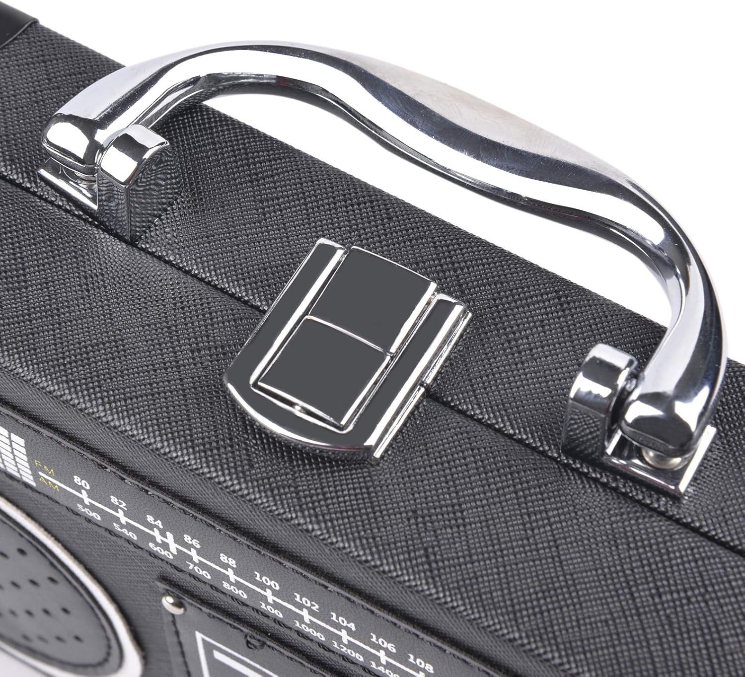 QZUnique Tape Shaped Shoulder Bag Radio Recorder PU Crossbody Bag Women's Retro Evening Bag Handbag Clutch Purse