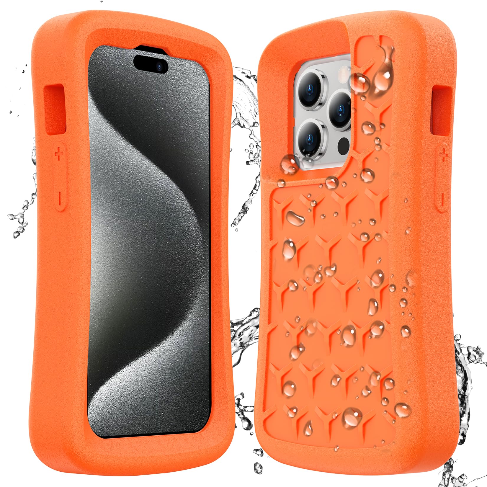 SPIDERCASE Floating Phone Case for iPhone 15/15 Pro/14/14 Pro/13/13 Pro/12/12 Pro [20FT Military Dropproof] with Waterproof Dry Bags and Lanyard EVA