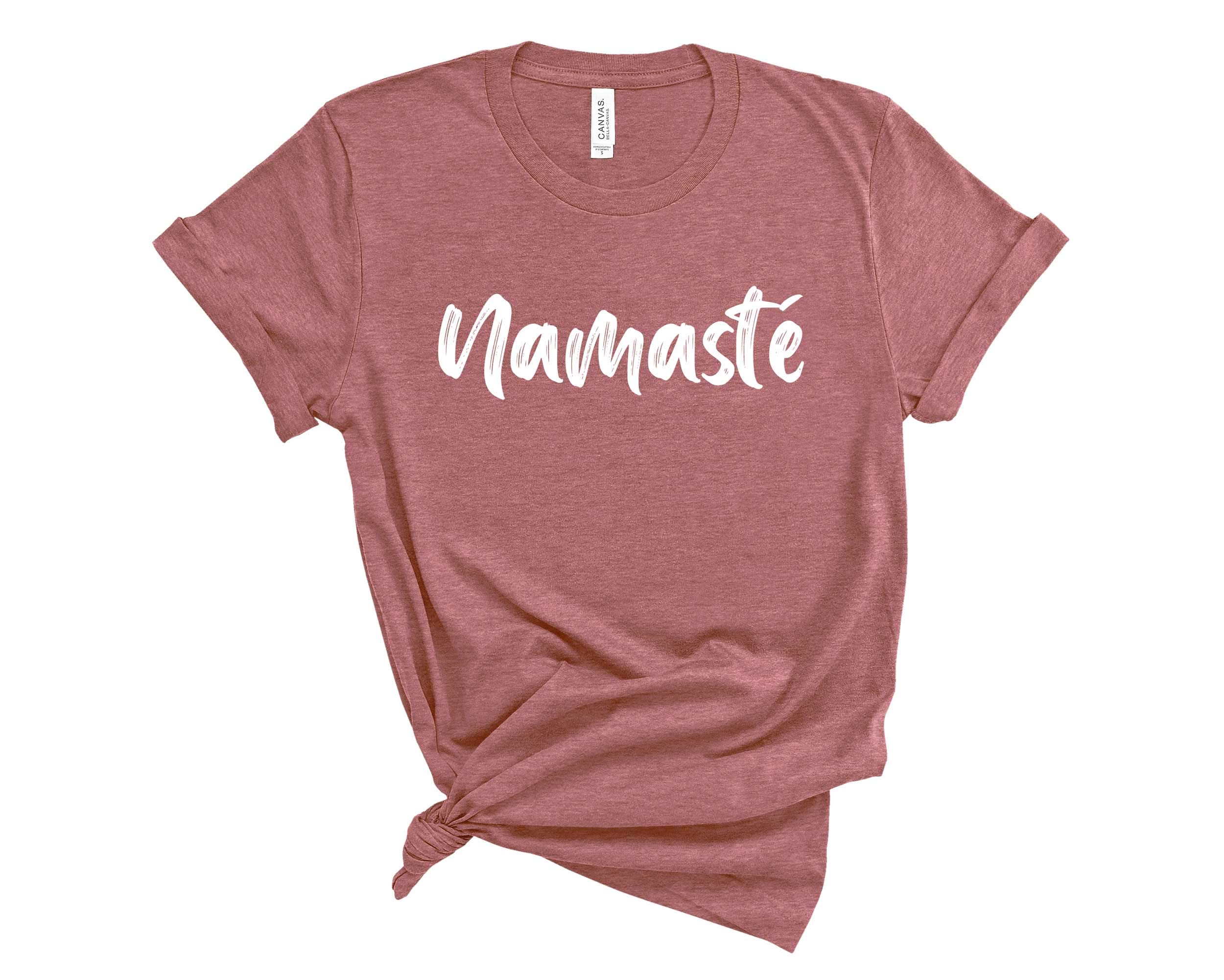 Blue Sand TextilesNamaste Shirt. Yoga Top. Super Soft and Comfy Unisex T-Shirt. Yoga Shirt.