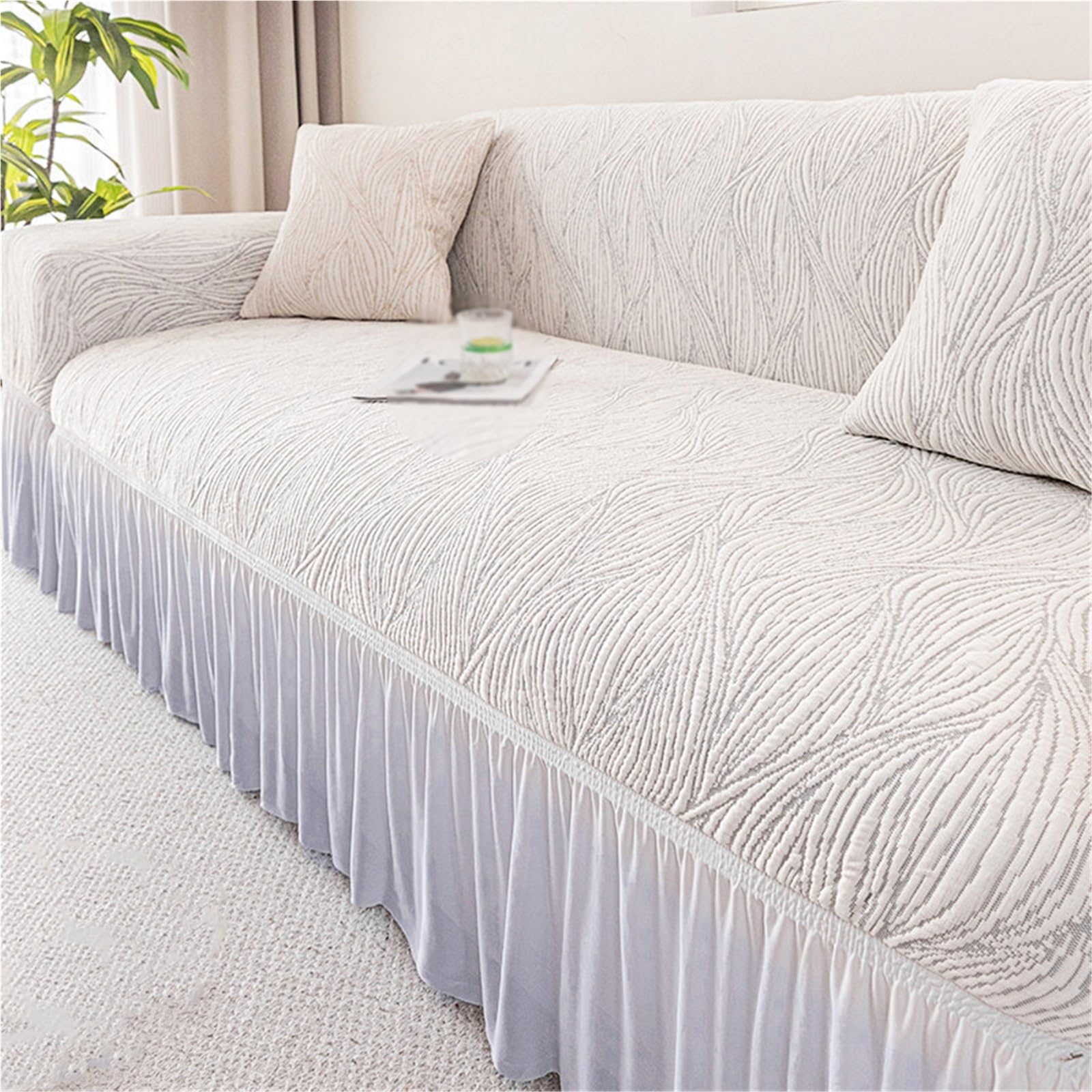 YAIUNHIQ 2026 New Full Coverage Summer Sofa Cover, Universal Non Slip Furniture Protector, Breathable All-inclusive Couch Slipcover(Grey,190 * 230cm)