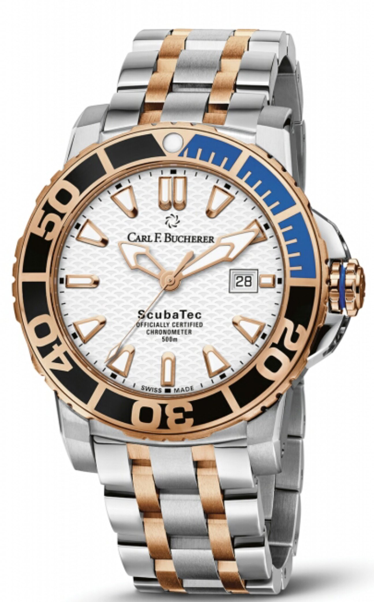 Carl F Bucherer Patravi ScubaTec Rose Gold Steel Men's Watch Model 00.10632
