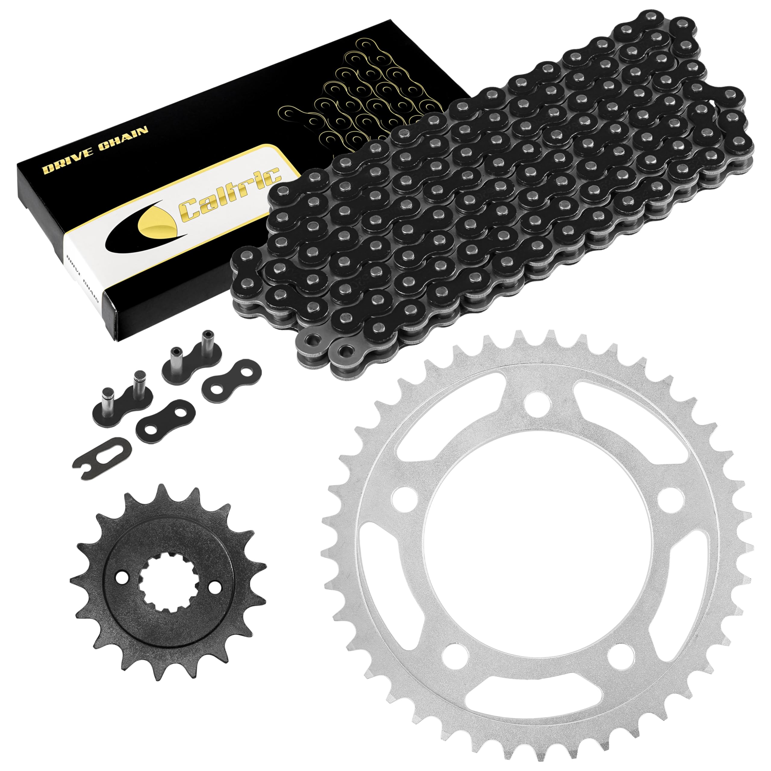 Amazon.com: Caltric Black Drive Chain And Sprocket Kit Compatible