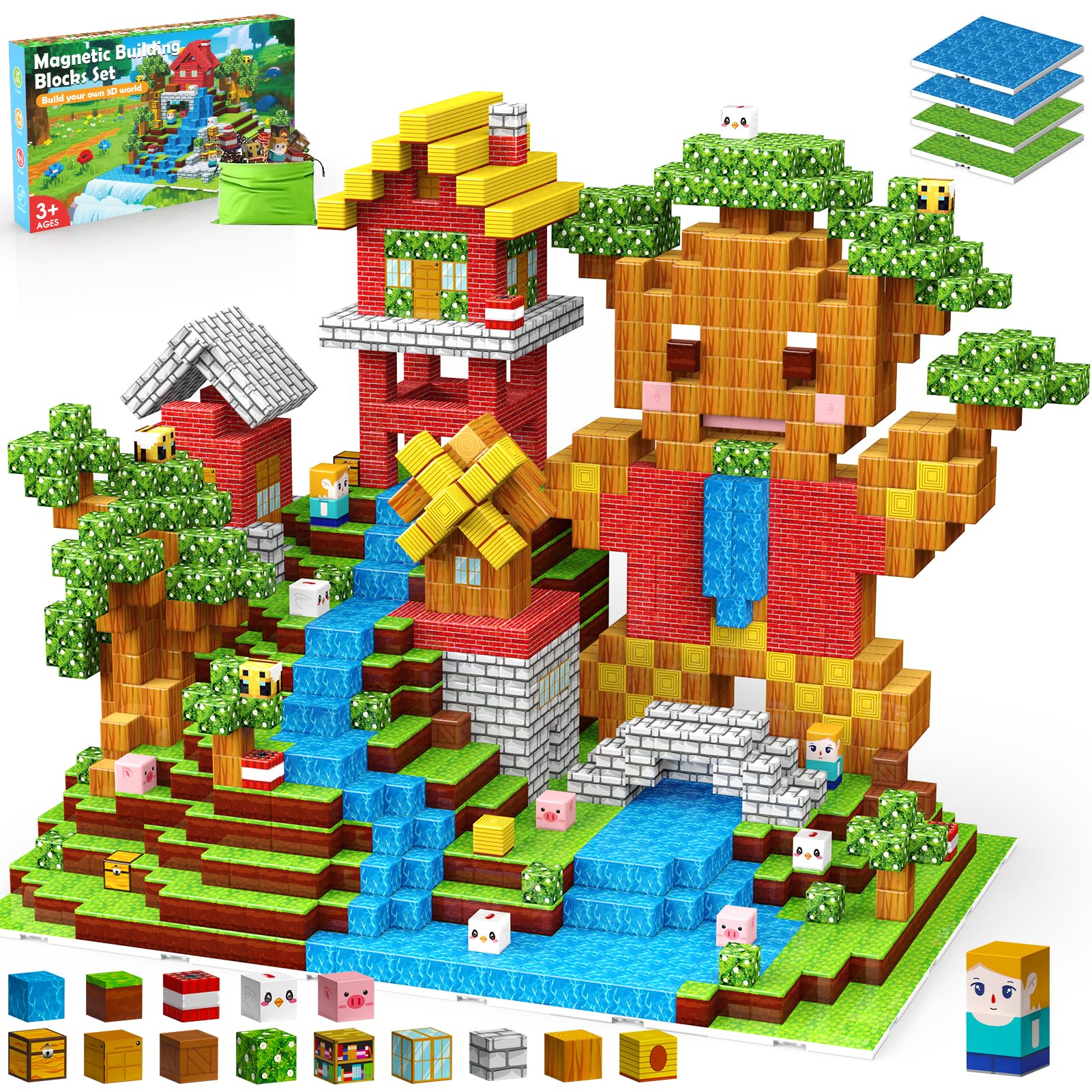 Juego De 100 Mini Bloques Magnéticos Diamante Stem 3 Años | Envío gratis