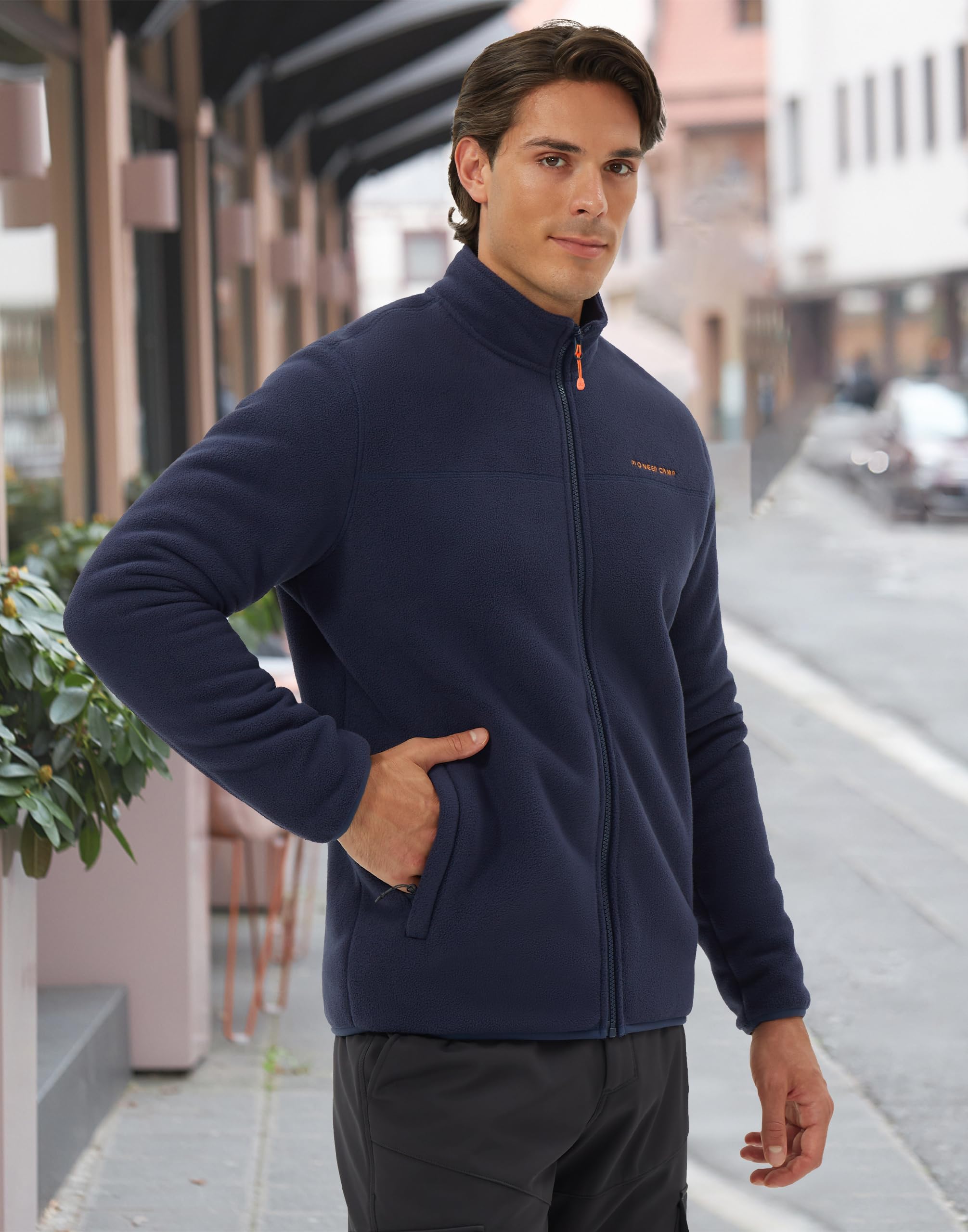 Pioneer Camp Herren Fleecejacke Stehkragen Winddicht für Outdoor