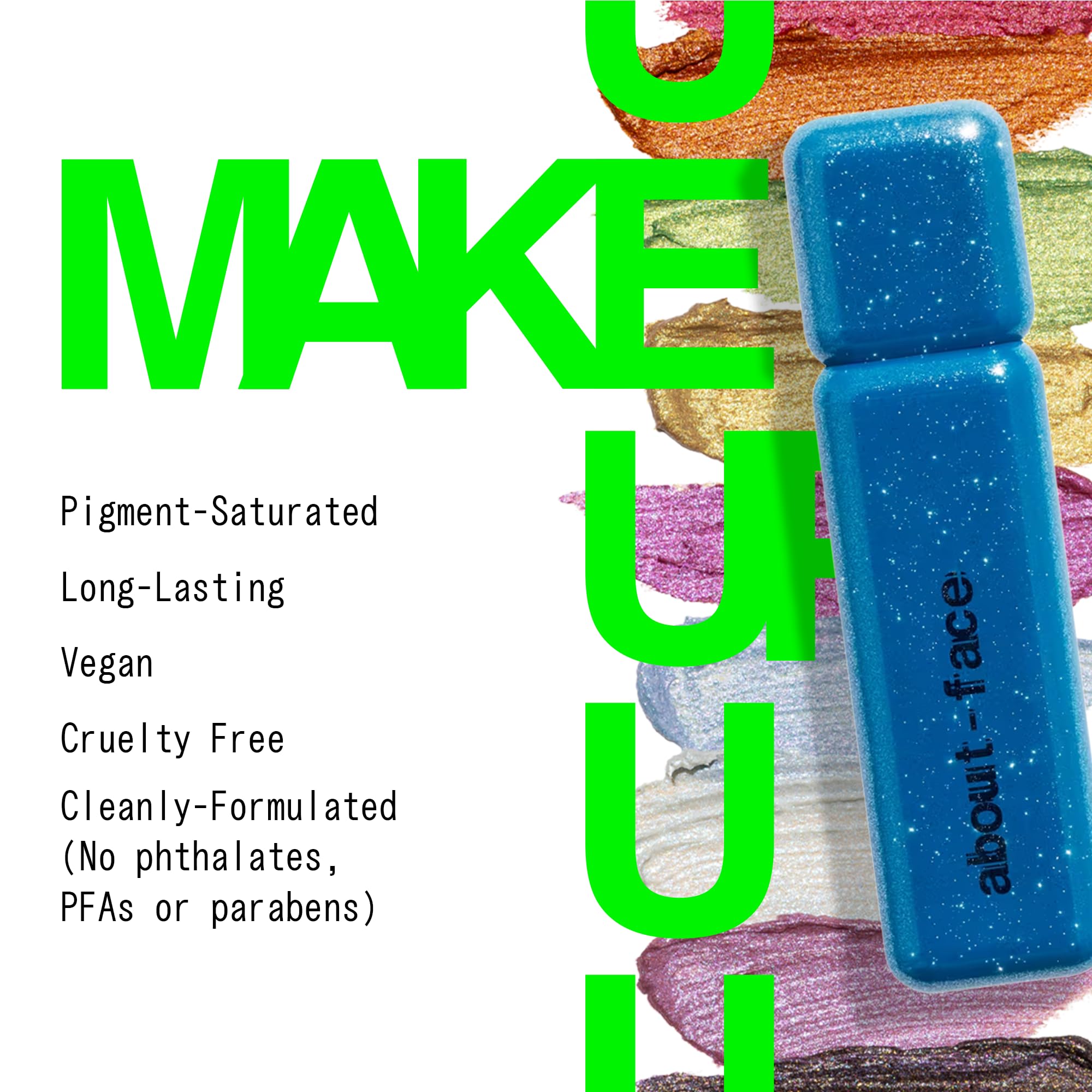 about-face Fractal Glitter Eye Paint Digital Demise – Smudge-Proof, Long-Lasting Liquid Eyeshadow – Intense Sparkle with Mousse Texture – Vegan, Cruelty-Free, Marula Oil Infused – 0.13oz (Cinnamon): ABOVE SANTORINI