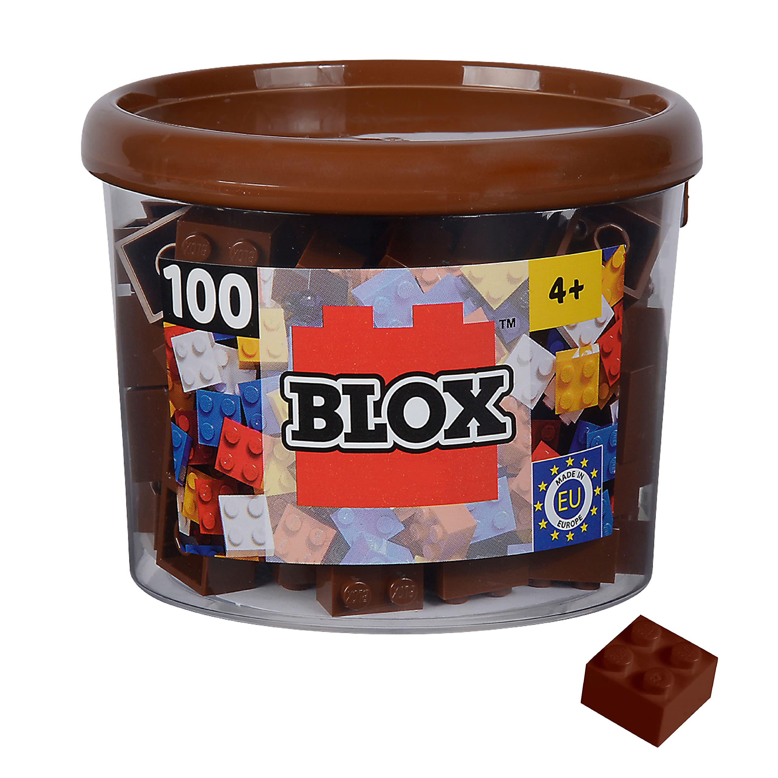 Simba 104114533 - Blox 100 mattoncini marroni per bambini dai 3 anni 4