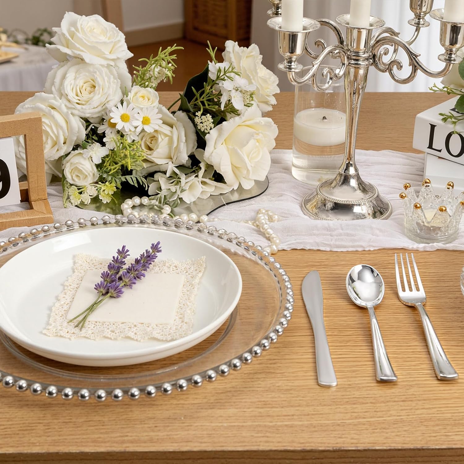 Liacere 200 Pack Silver Plastic Forks - 7.4 inch Heavy Duty Forks - Heavyweight Disposable Forks - Silver Plastic Silverware for Catering, Parties, Dinners for Christmas - Image 7