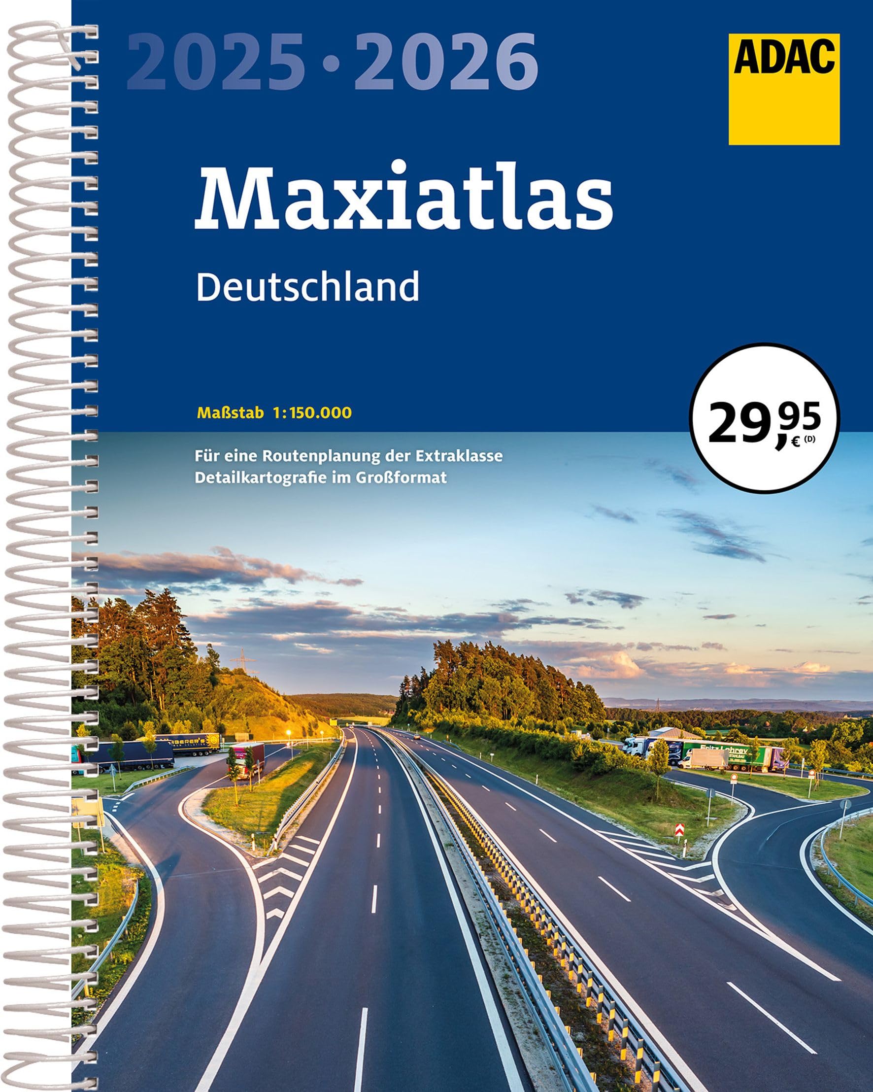 ADAC Maxiatlas 2025/2026 Deutschland 1:150.000: Straßenatlas und Autoatlas mit Spiralbindung