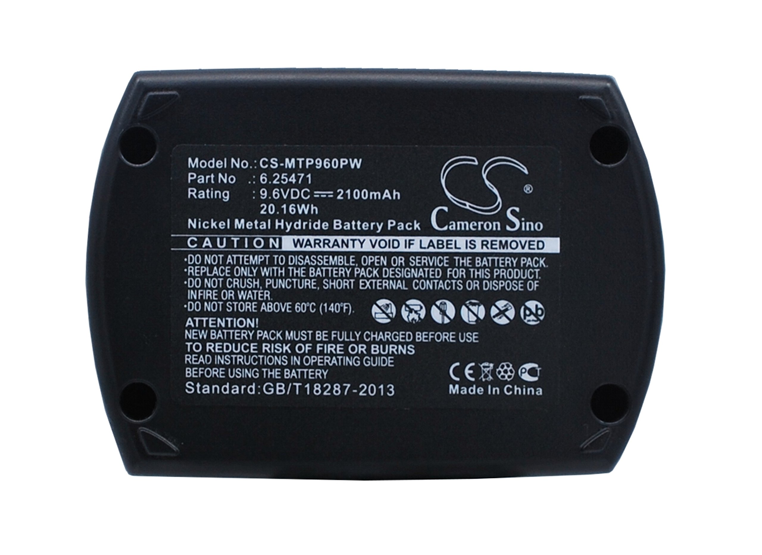 Cameron Sino 2100 mAh/20.16 wh batería compatible con Metabo BSZ9.6IM Plus, BSZ9.6, BZ9.6SP, BS 9,6, Implus, BS9.6, ULA 9,6, BSP9.6, y otros