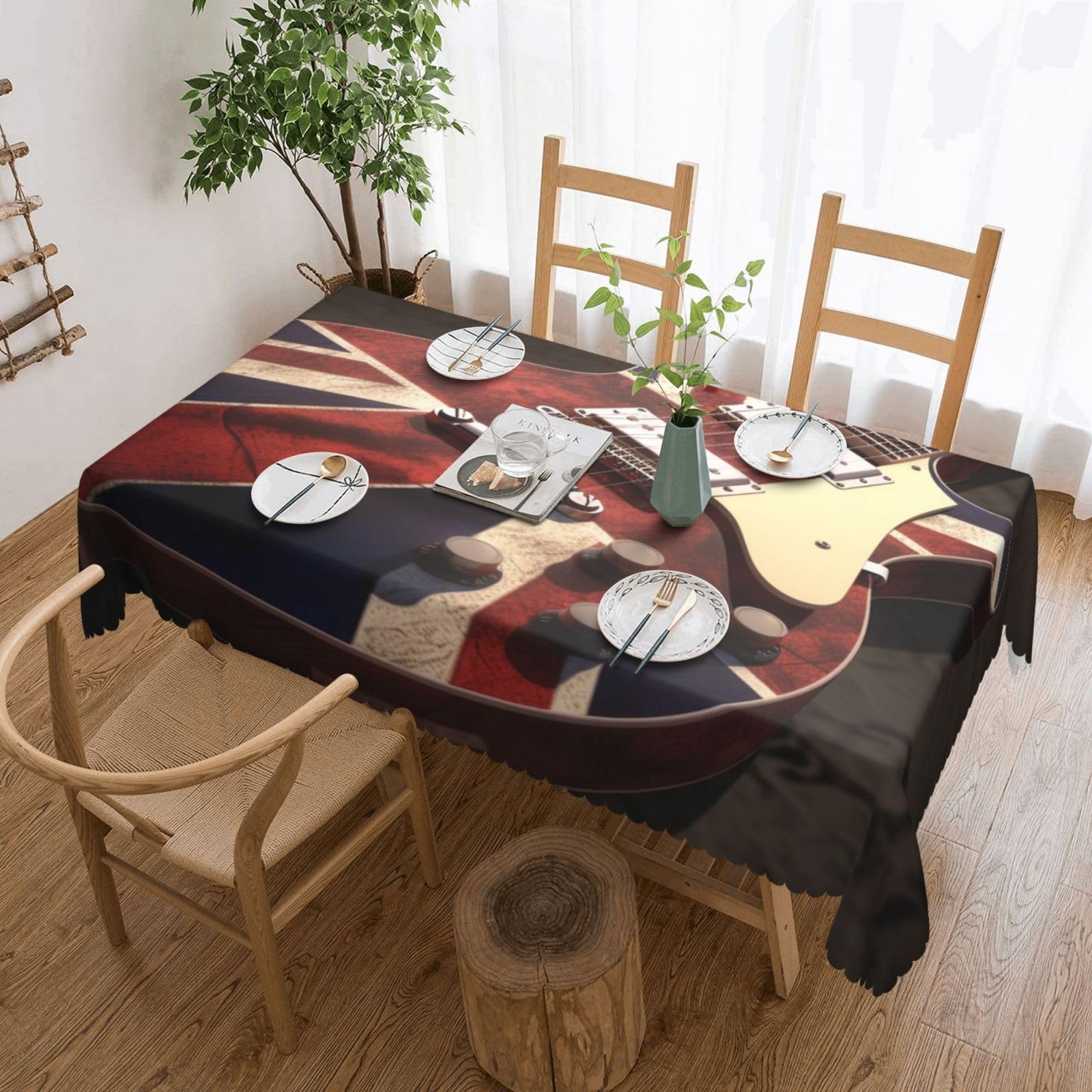 Nappe rectangulaire drapeau britannique 183x137cm en tissu lavable