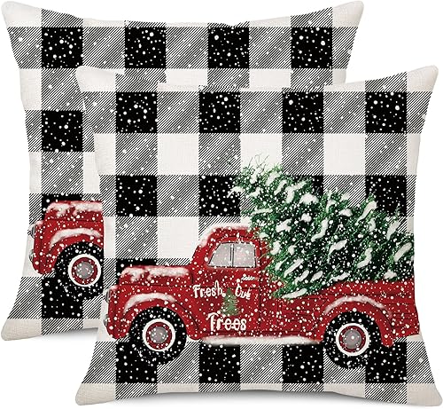 Juego de 4 fundas de almohada decorativas de Navidad, muñeco de nieve, reno, alegría, rayas grises, decoración de Navidad, funda de cojín para sofá,