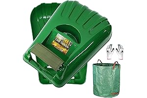 Gardzen Leaf Scoop Rake With Gloves and 72-Gallon Bag