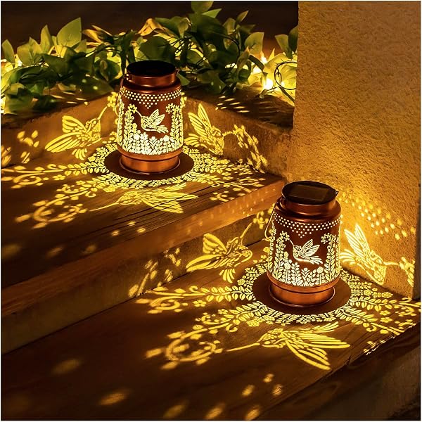 Animal Solar Lanterns Outdoor Waterproof Hanging Solar Lights Animal Gifts for Women Men Metal Decorative LED Animal Lan