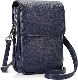 befen Genuine Leather Small Crossbody Bags for Women, Cell Phone Cross body Purse Bag with RFID Blocking Card Slots