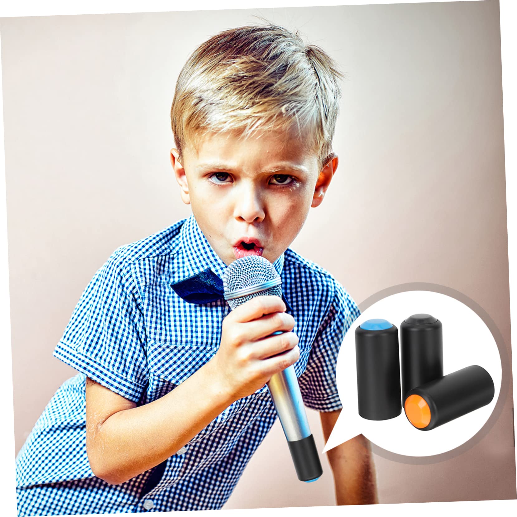 3pièces Capuchons De Batterie Microphone Durable Couvertures De Batterie Pour Microphone Compatible Avec Identification Facile