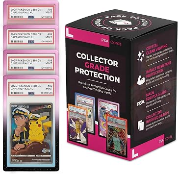 SUPERLIT PSA Gradient Slub Bumper 4 Pack Multicolor - PSA Card Protector Guard Pink/Purple 4 Pack