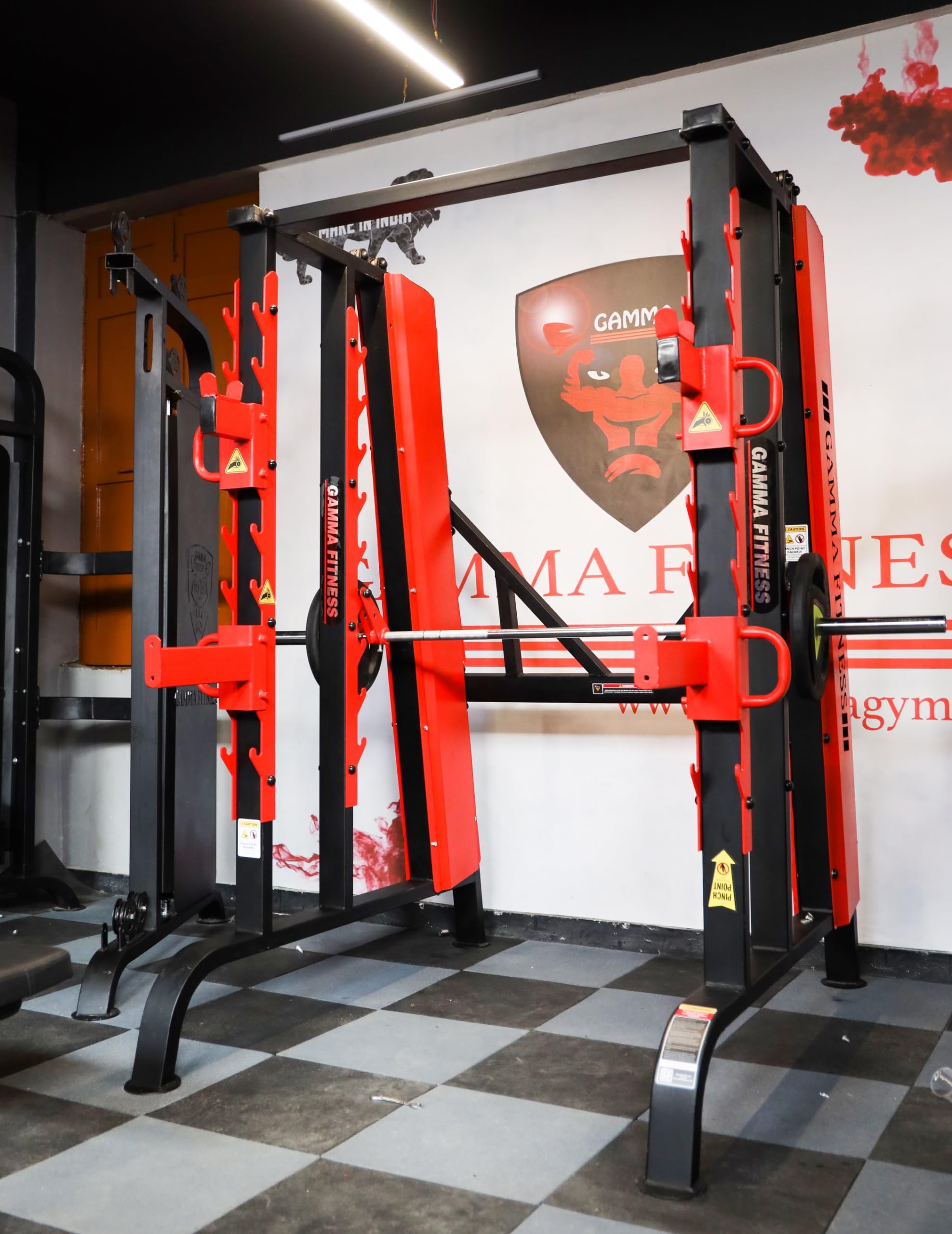 Gamma Fitness Commercial Smith Machine with Rack | Linear Bearing Mechanism & Counter-Balance GF-982 Delta Series for Commercial Gyms-image-45