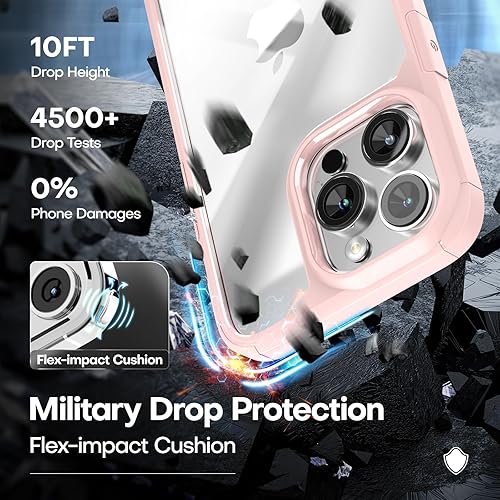 Miniatura 229 de TAURI Funda 3 en 1 para iPhone 13 Pro, [no amarilla] con 2 protectores de pantalla, funda delgada a prueba de golpes para iPhone 13 Pro, color negro