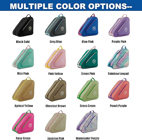 Miniatura 40 de Bolsa de patinaje para patines de hielo, en línea, patines y cuádruples - Niños y adultos Arco iris/Leo