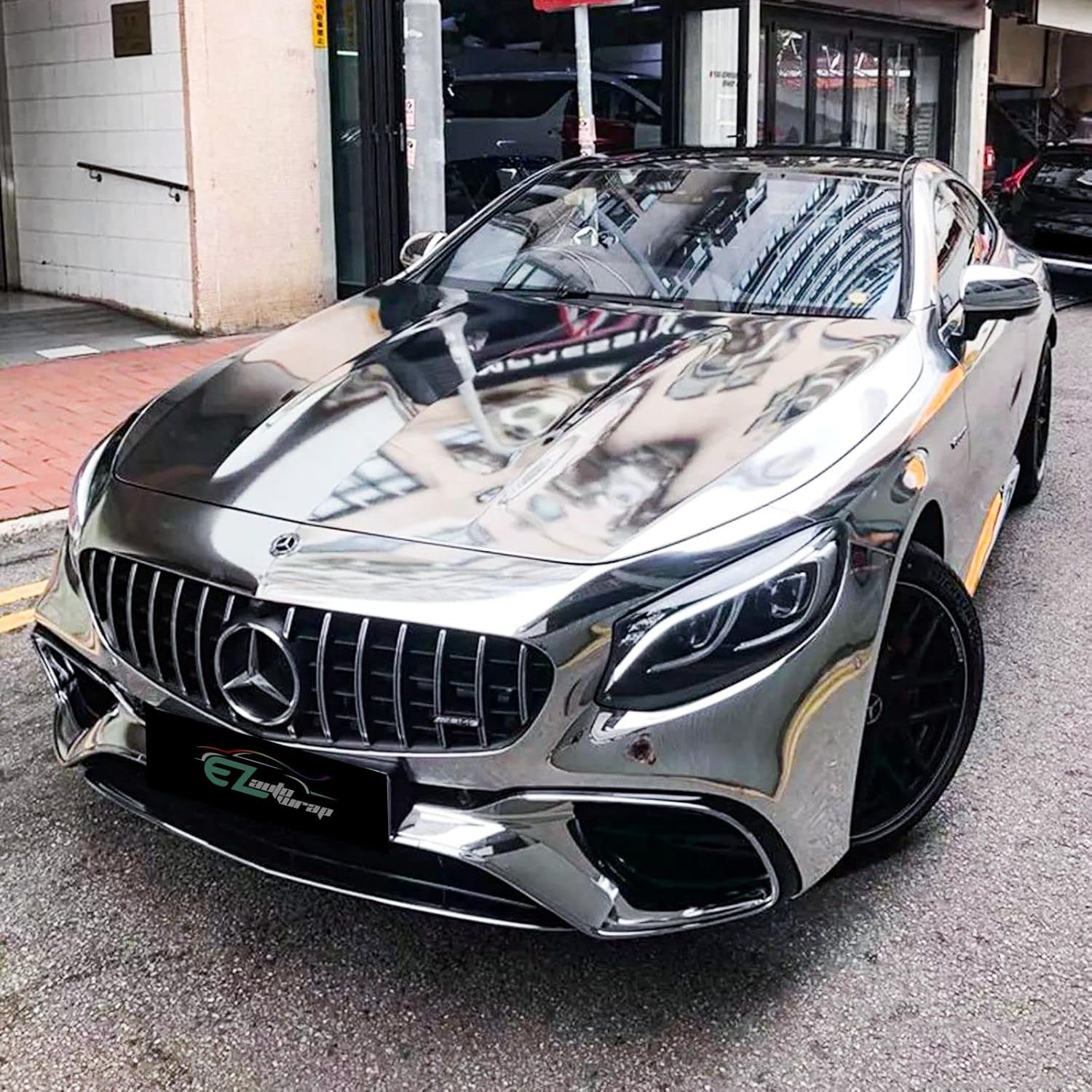 60"x84" (5FTx7FT) Supercast Chrome Silver Vinyl Wrap Sticker Car Auto Vehicle Motorcycle DIY Decal Sheet with Air Release Channel Bubble Free Self Adhesive Peel and Stick Free Tool Kit