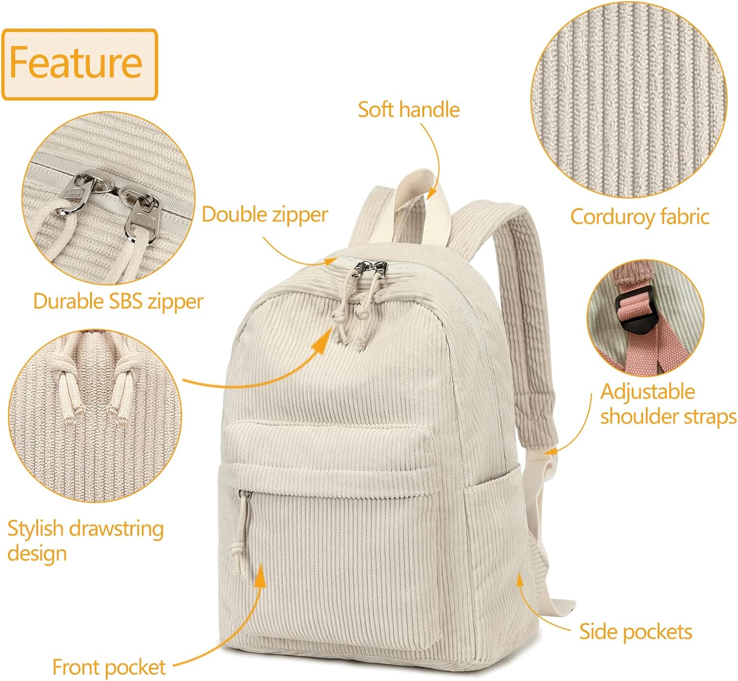 BTOOP Mini Backpack Women Girls Water-resistant Small Backpack Purse Shoulder Bag for Womens Adult Kids School Travel - Image 7