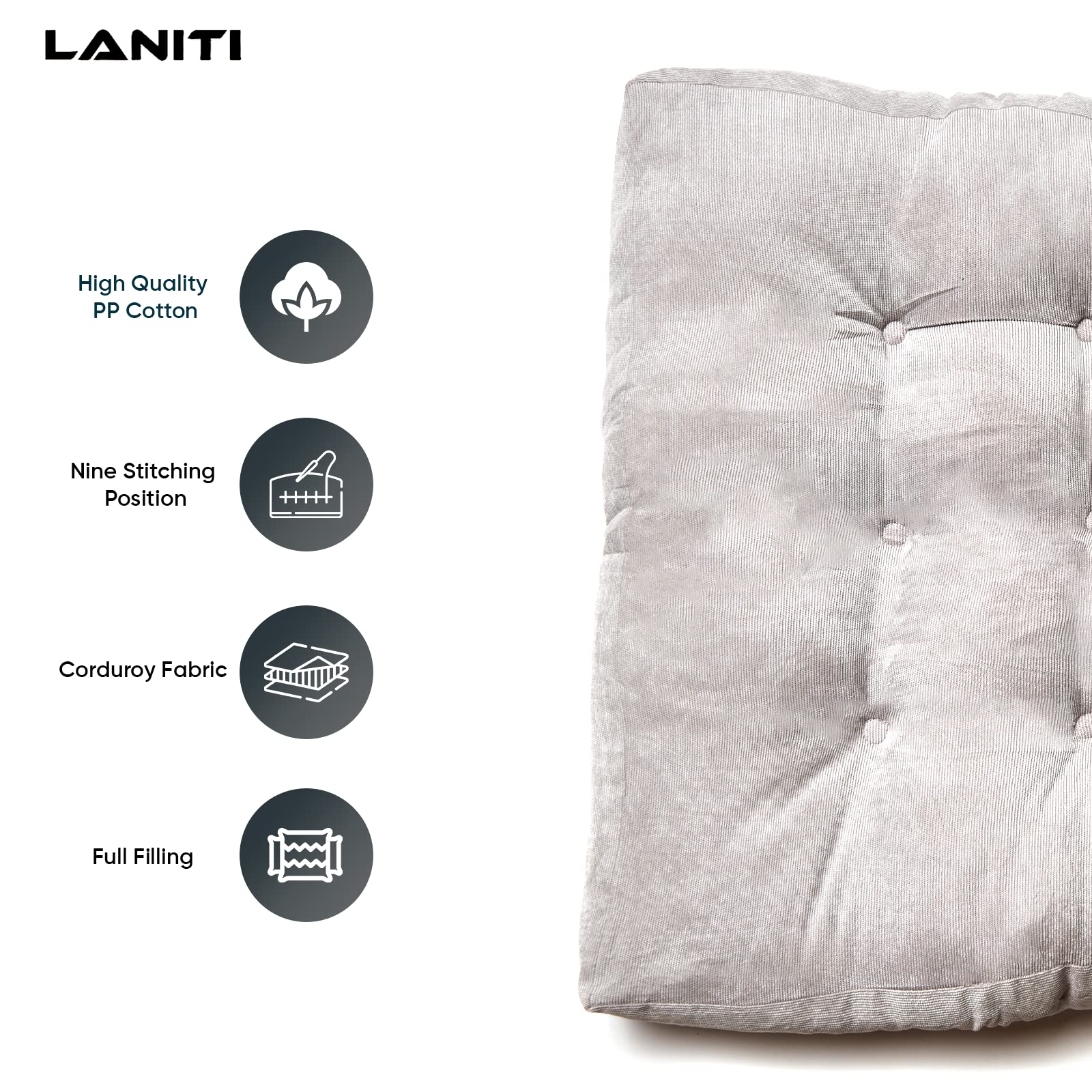 Tufted Extra Large Floor Pillows seating for adults, Soft 24" x 24 ...
