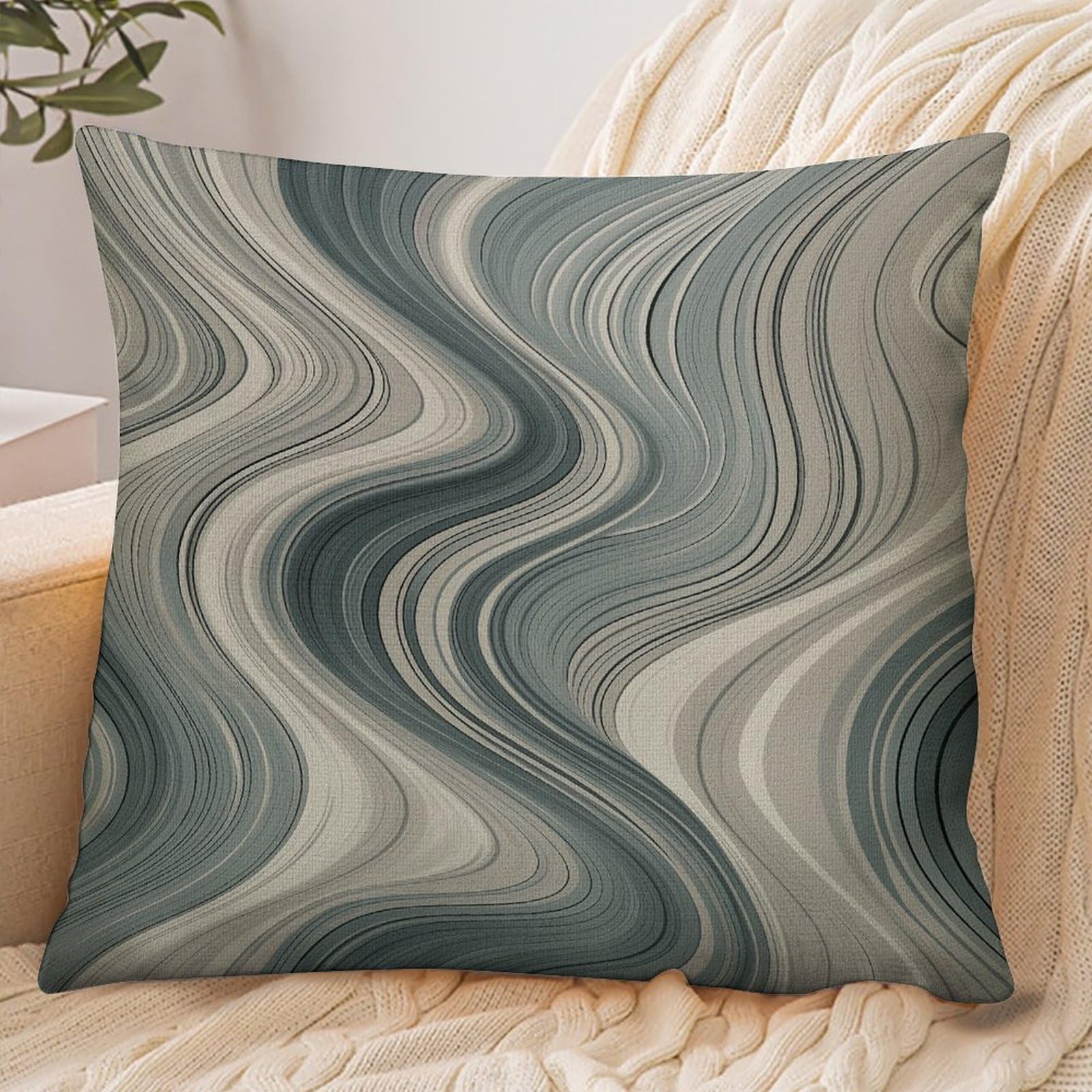 Fekiloot Style Gray And White Pillowcase Pillow Sham Pillow Case