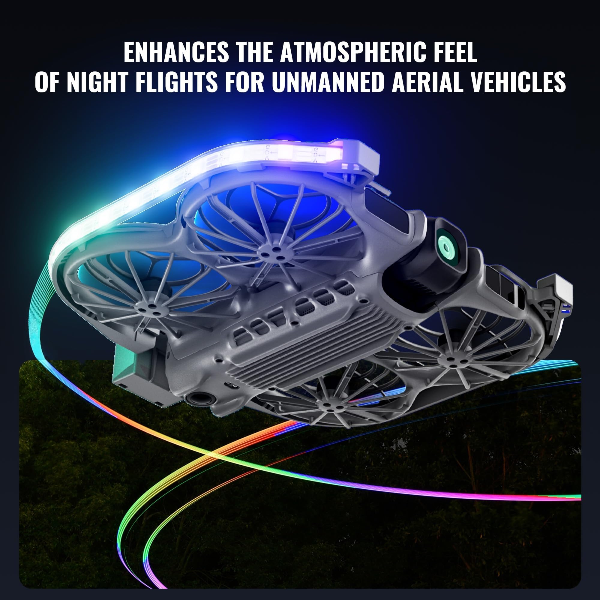Compatibile con DJI NEO 2 Striscia luminosa LED | Illuminazione colorata, leggera, installazione senza danni
