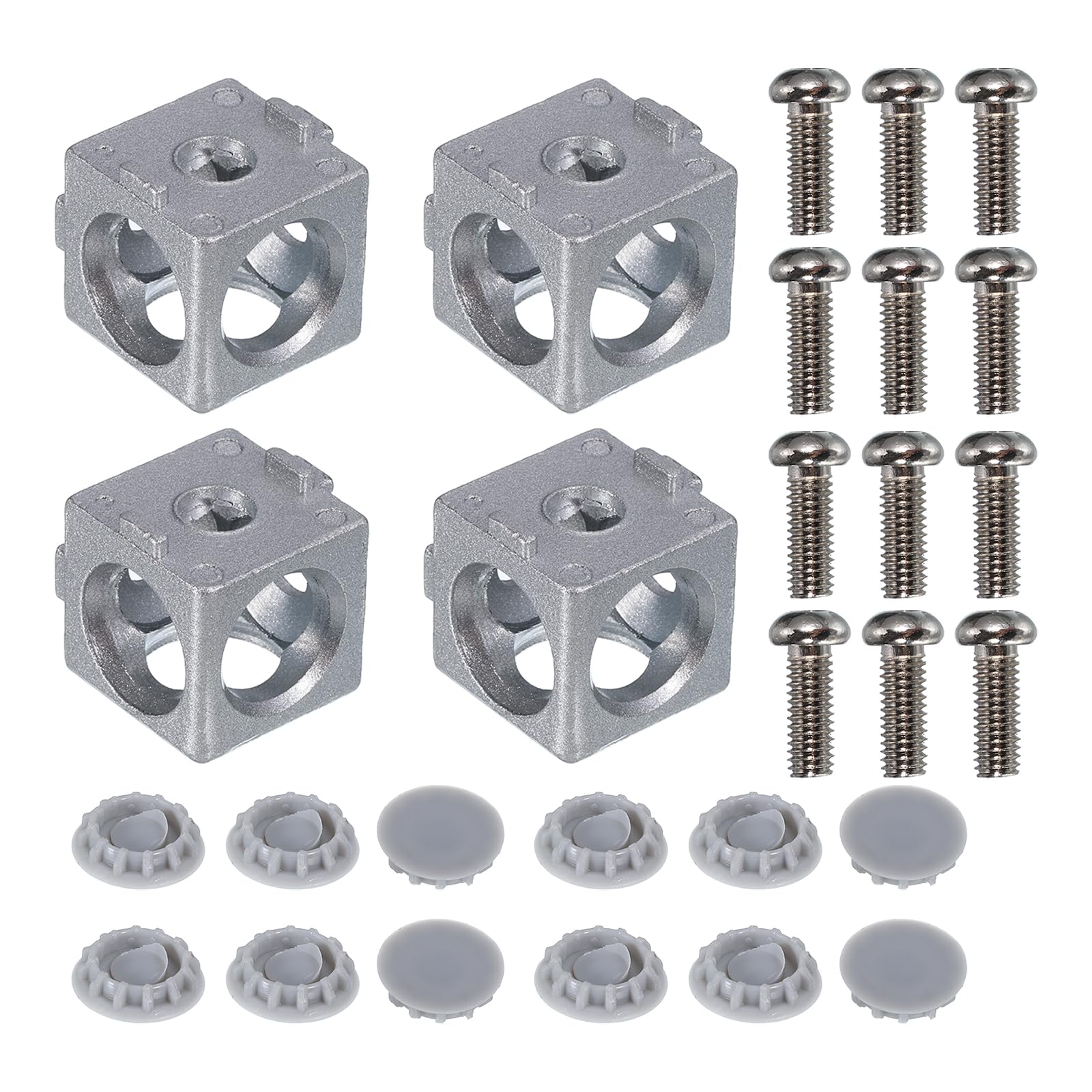 Équerre d'angle à 3 voies en aluminium pour profilé 3030 rigide