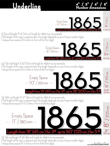 Miniatura 5 de Modern House Numbers - Black Aluminum (ACP) and Silver Fiber Laser Engraved Letters - Contemporary Home Sign - Underline Sign - Door Number -