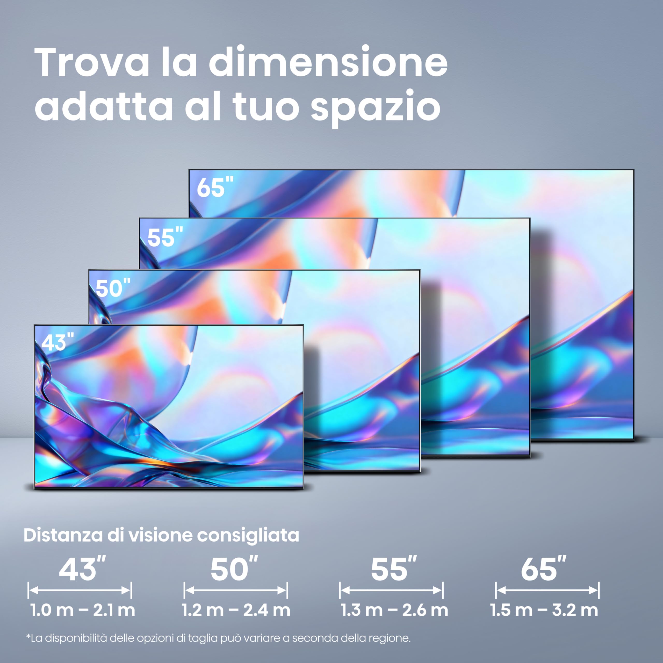 Hisense Smart TV QLED 55" 4K 55A7S, 60Hz, Audio Dolby Atmos, Designed Unibody Slim, VIDAA OS con 1000+ APP, Dolby Vision IQ, HDR 10+, Game Mode Plus, BT, Wifi, Alexa Built-in, AirPlay2, lativù 4K
