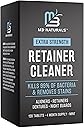 Retainer Cleanser Tablets Invisalign Cleaner, Removes Odors Discoloration Stains and Plaque 4 Month Supply Denture Cleansers Retainers Mouth Guards Denture Bath Mint by M3 Naturals