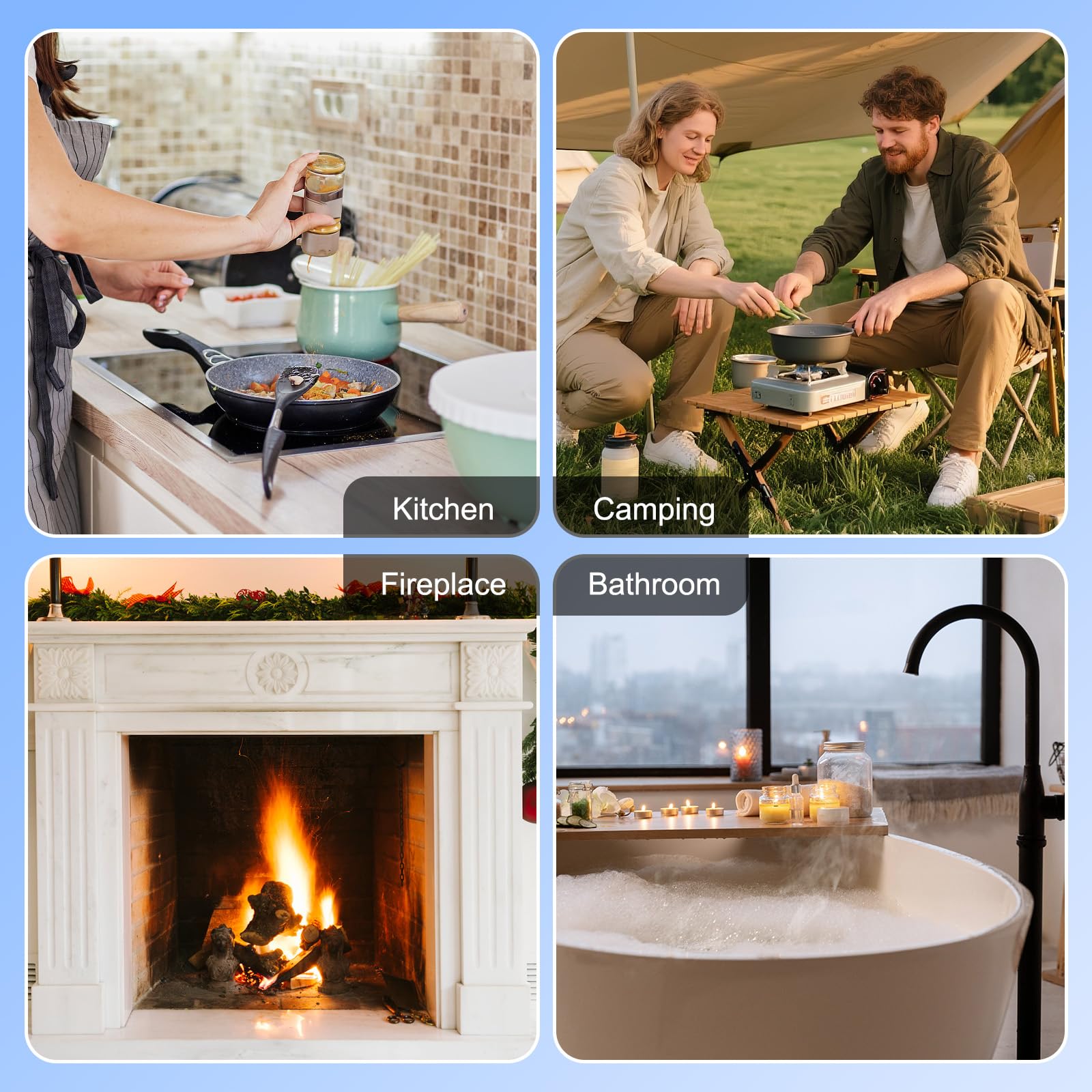 RealPlus Detector de Monóxido de Carbono Portátil 3-en-1 - Detector CO, Temperatura y Humedad con Alarma de 85 dB, Recargable, con Soporte y Agujero de Fijación para Viajes, Camping, Hotel y Casa