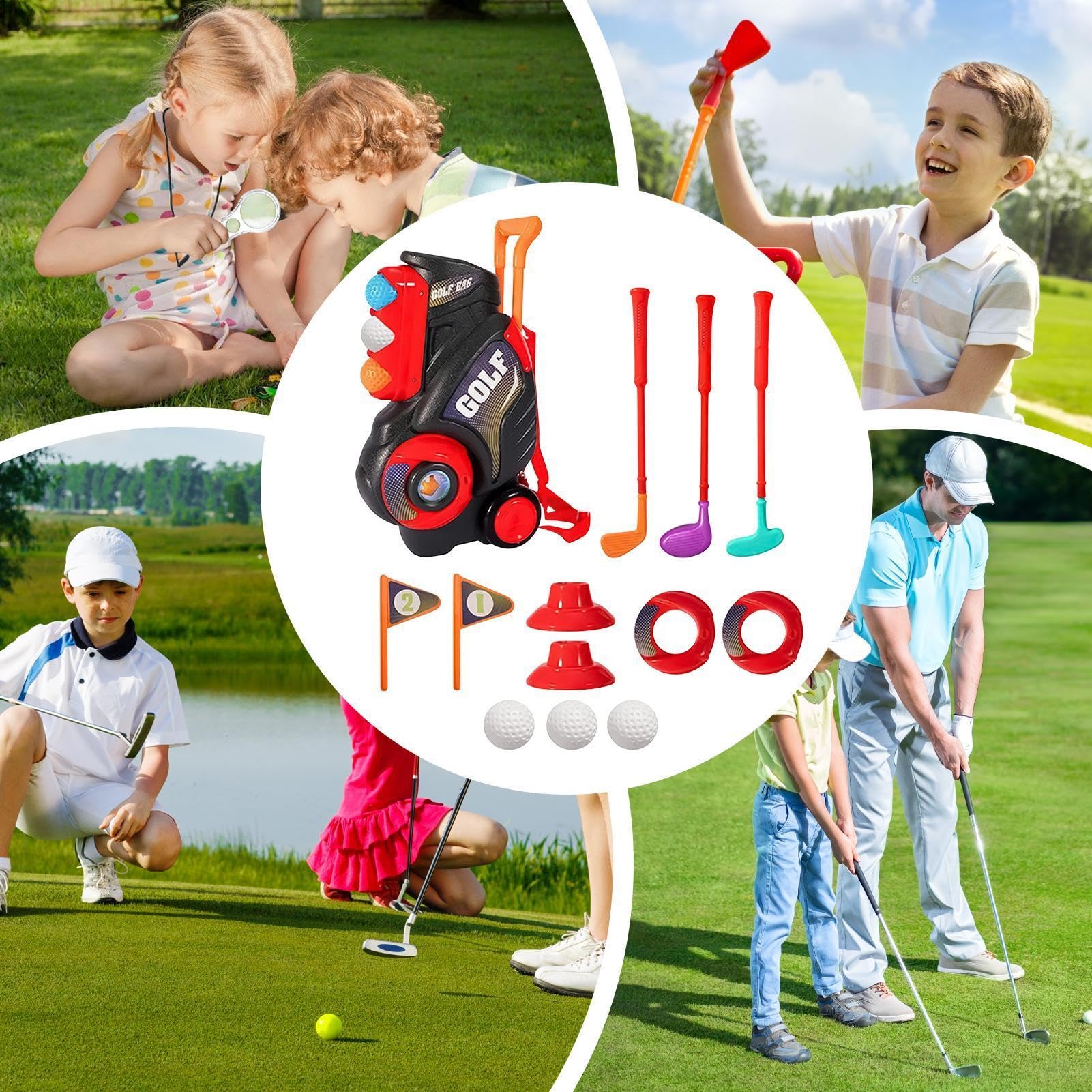 Palos de Golf para Niños 3-5 juguete deportivo de entrenamiento de