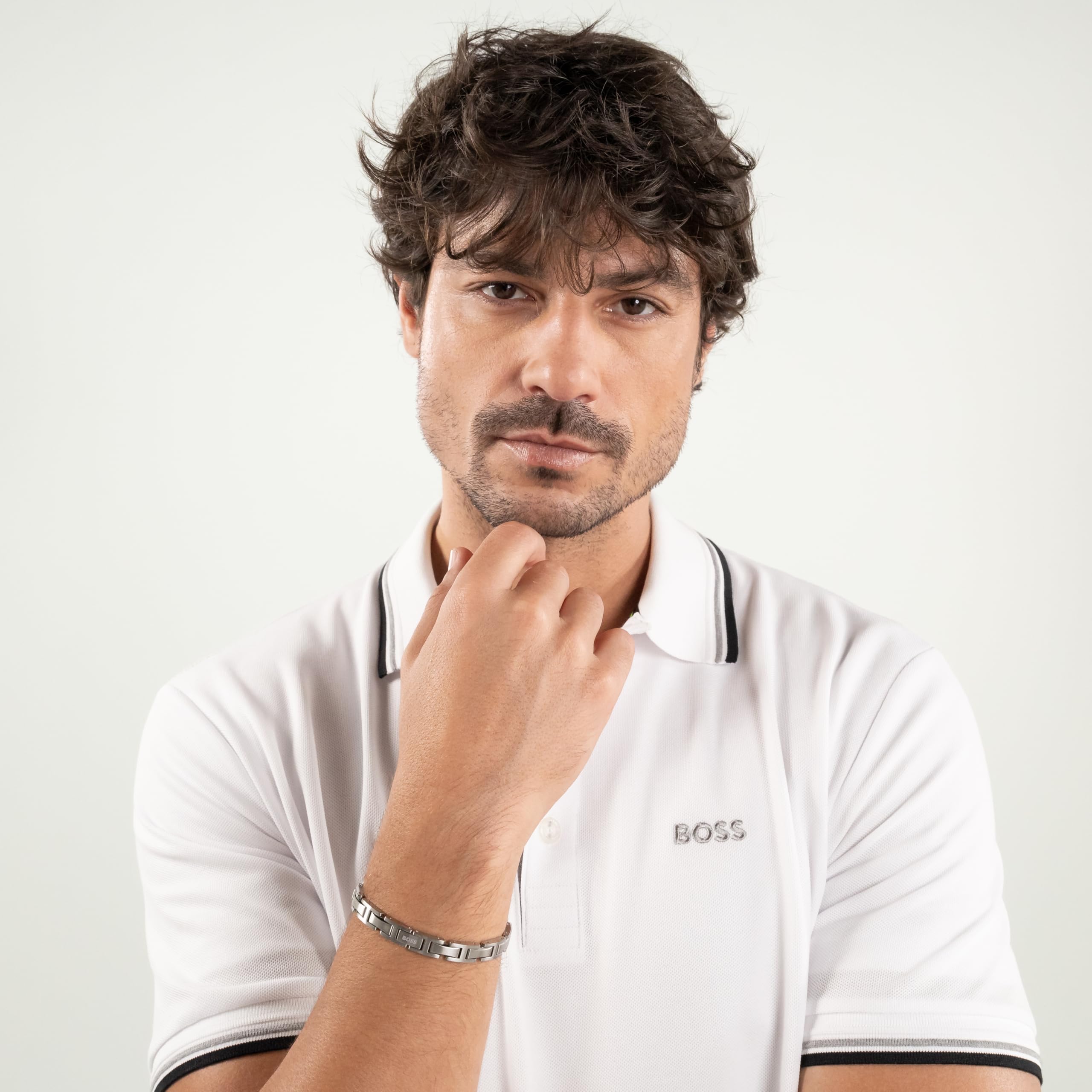 BOSS Jewelry Gliederarmband für Herren Kollektion NOLAN aus Edelstahl