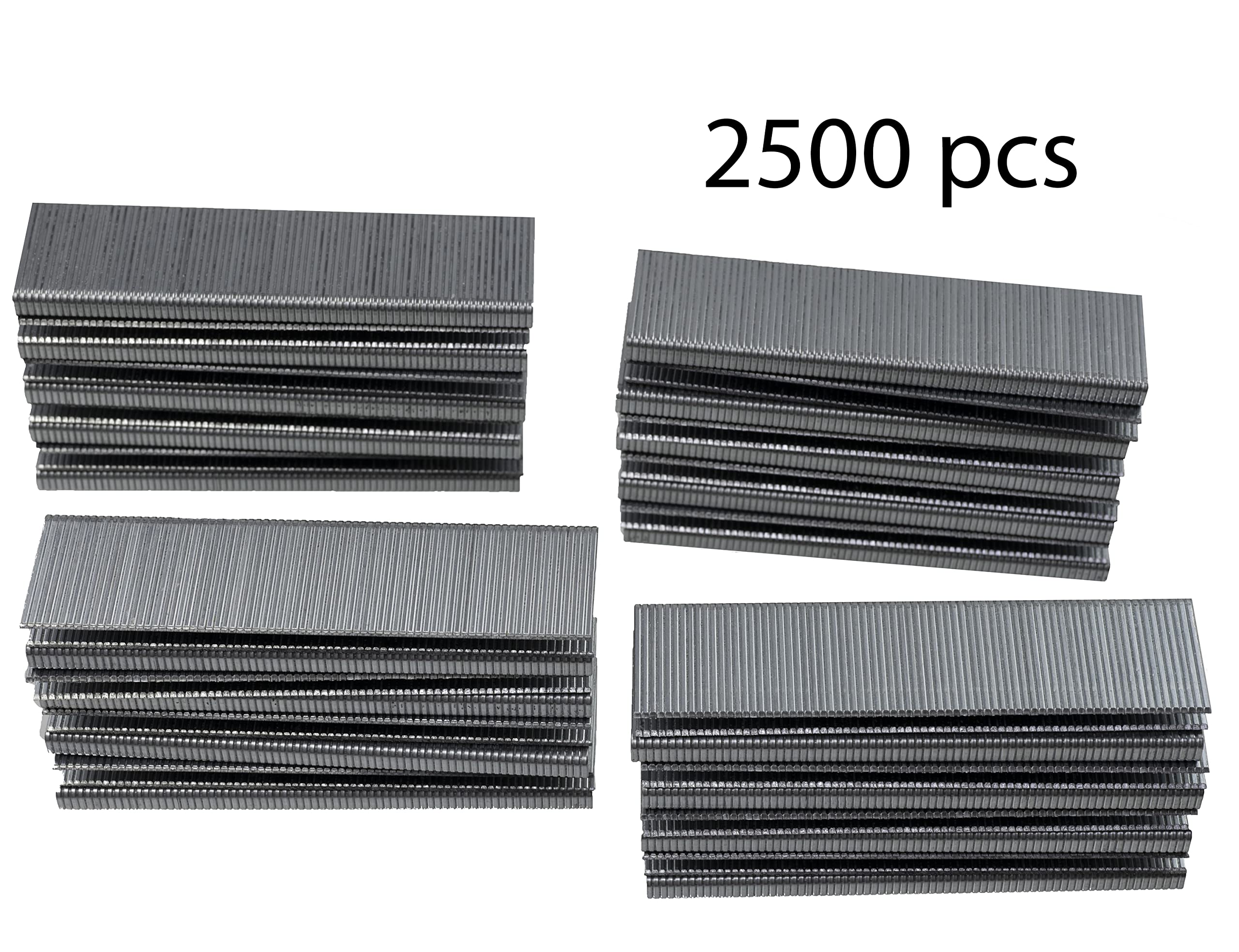 AERZETIX - C58773 - Lot de 2500 agrafes à couronne étroite - 25x5.7x1 mm - pour agrafeuse cloueuse pneumatique GA18 - accessoire d'agrafage bois meuble tapisserie menuiserie - en acier