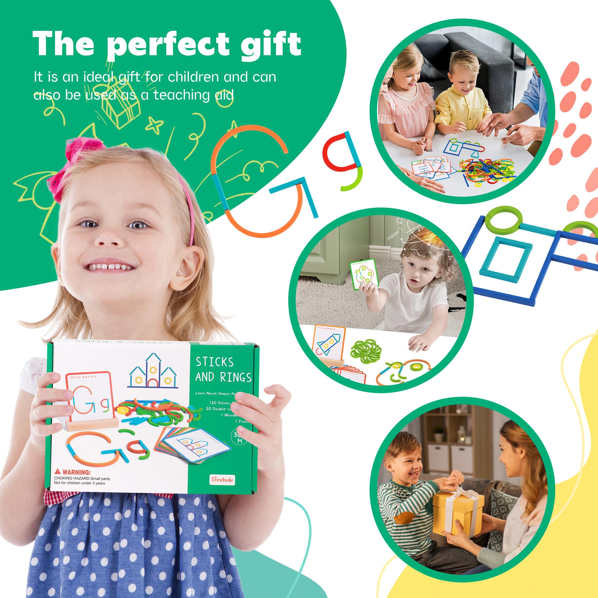 YiliYa Juguetes Montessori Niños 3 4 5 6 Años Juegos Educativos Rompecabezas de Madera Creativos Juegos Interactivos Regalo para Niños Niñas — view 7