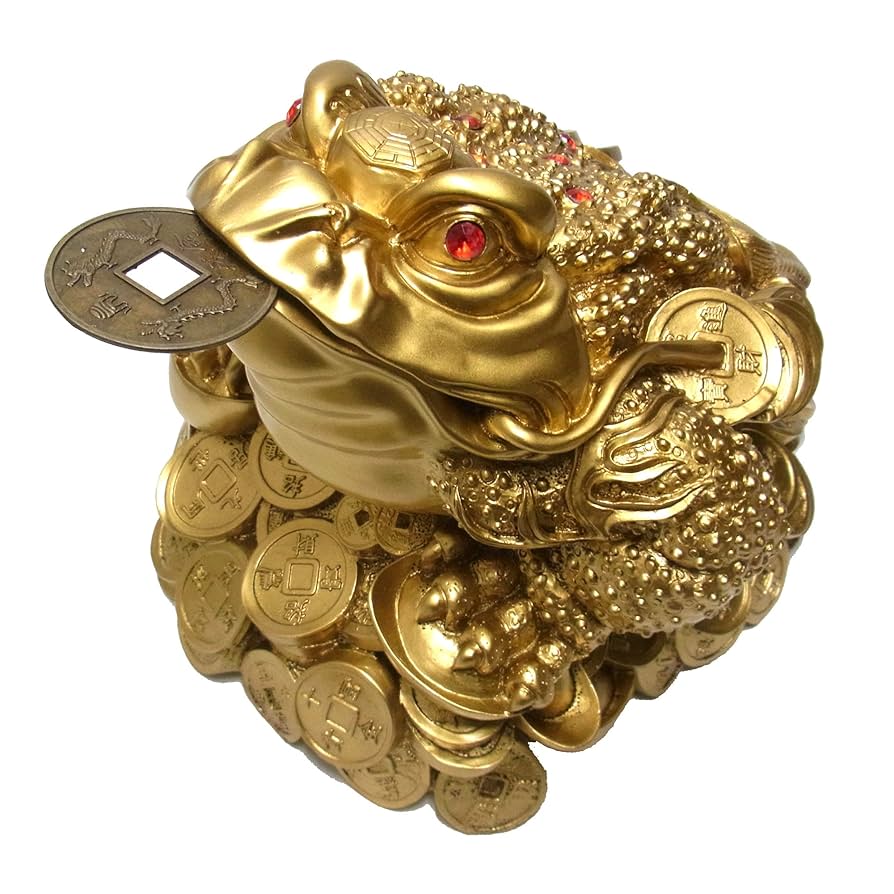 雷神三本脚蛙 唐物 縁起物 置物 骨董品 アンティーク レトロ Amazon.co.jp: 三本脚の蛙 特大 銭蛙 風水 開運 カエル 置物