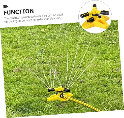 Miniatura 5 de Rociador de césped rotatorio Dispositivo automático de riego por encima del suelo con base estable para riego y mantenimiento de jardín