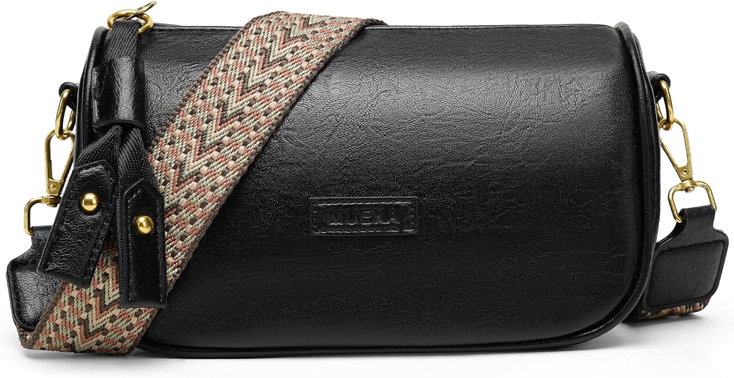 GEMIU Crossbody Purse for Women, Shoulder Bag with 2 Removable Strap, Cell Phone Small Handbags, Vegan Leather Purse with Zip