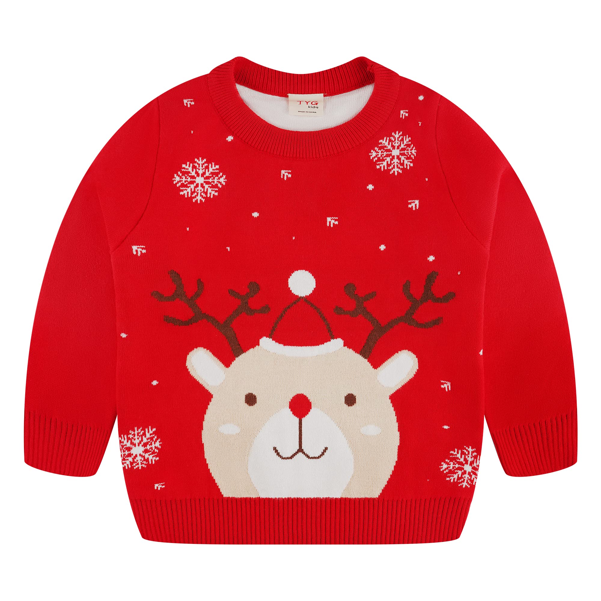 Jersey Navidad Manga Larga Pull-Over para Niños 2-6 Años