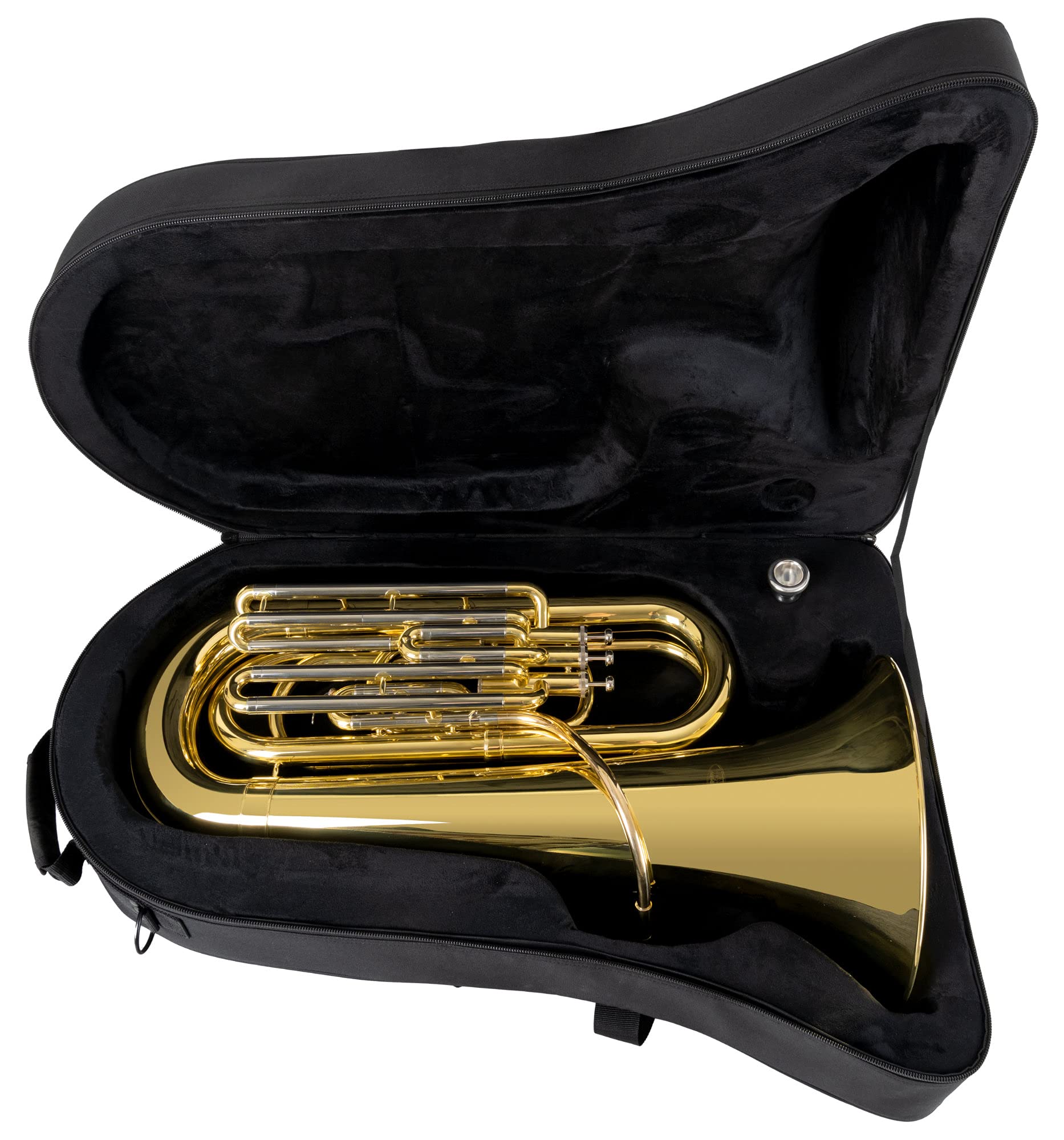 Classic Cantabile Bb Tuba T-170 Junior - Kompaktes/leichtes Schüler-Instrument - Auf Marching-Tuba umrüstbar - Inkl. Umrüstsatz, Mundstück & Hartschalenrollkoffer