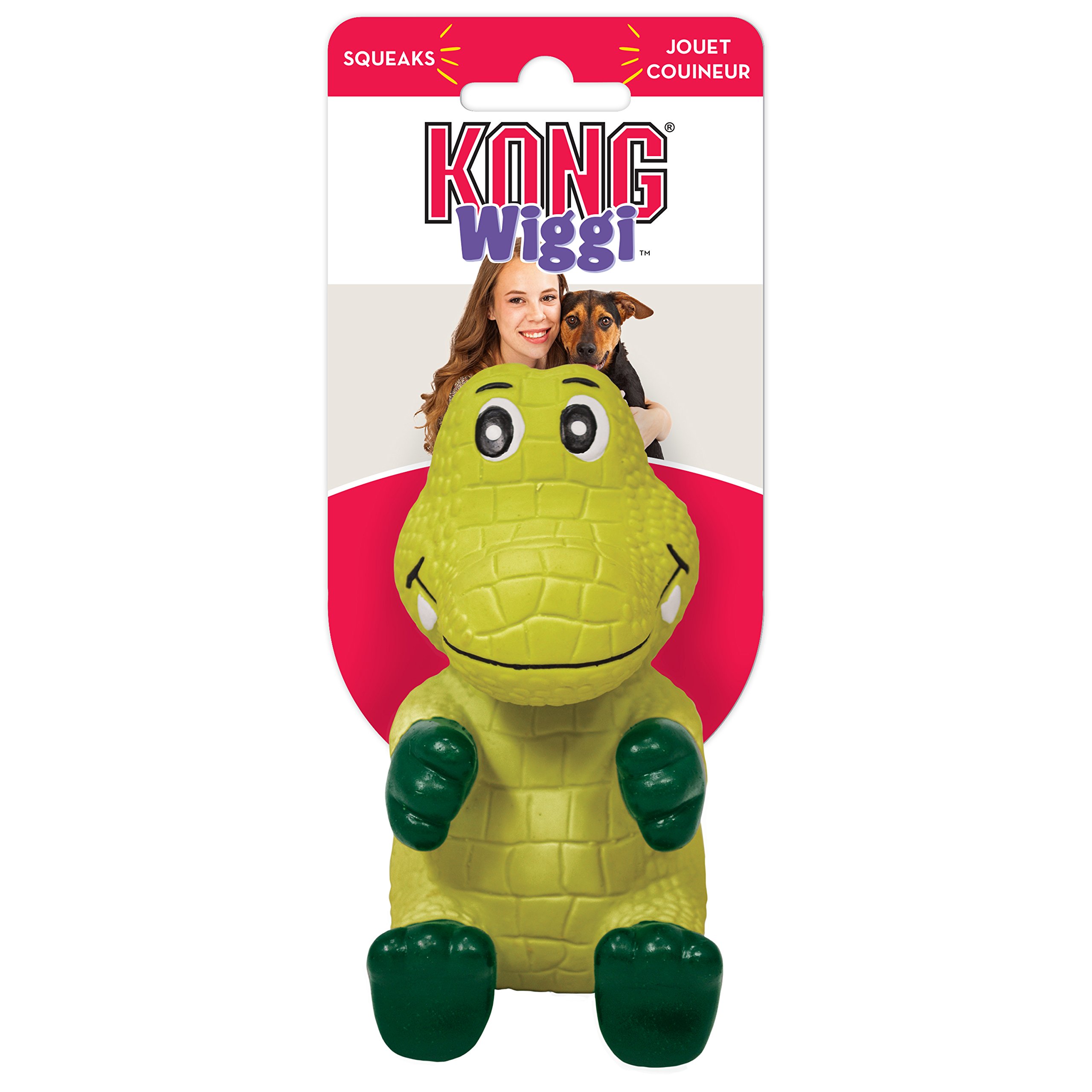 KONG Wiggi Alligator Dog Toy, Large