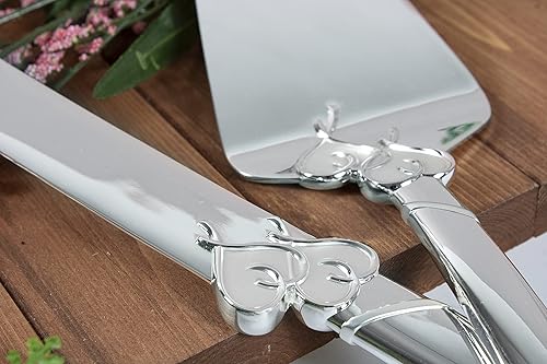 Miniatura 4 de Lenox True Love - Paquete de boda personalizado, incluye cuchillo para pastel de boda grabado personalizado y juego de servidor con flautas de