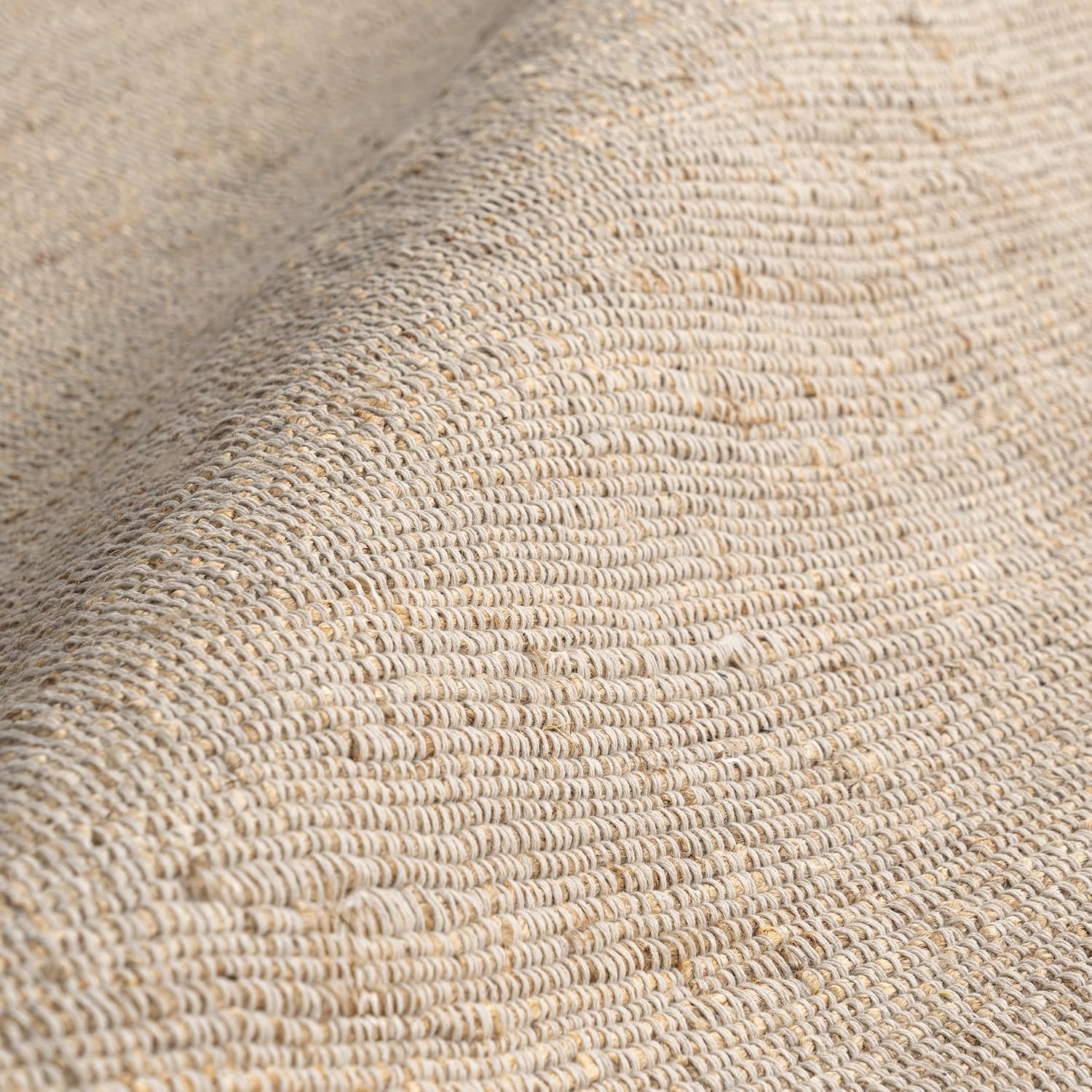 Jute Cotton Hand Woven Natural Farmhouse Area Rug for Living Room Bedroom Kitchen Hallway Entryway- Rustic Vintage Bohemian Decor - 3' x 5' (Cotton Jute)
