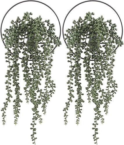 Pretty Jolly Decoración de pared, soporte de decoración de jarrón de metal, flores artificiales montadas en la pared, decoración de pared negra,